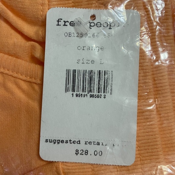 Free People Get Set Short Electric Orange French Terry Cotton Pockets Large L - Picture 4 of 9
